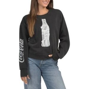 The Laundry Room‎ Coca Cola Disco Classic Crewneck Sweater Black Snow Size L NWT
